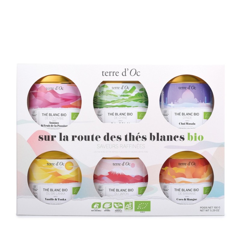 Coffret de 6 thés blancs bio