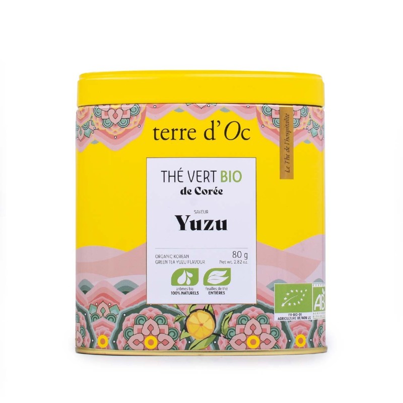 Yuzu de Corée : Thé Vert Bio Boite Métal