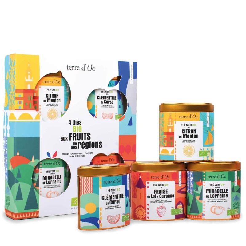 Organic teas with fruity...