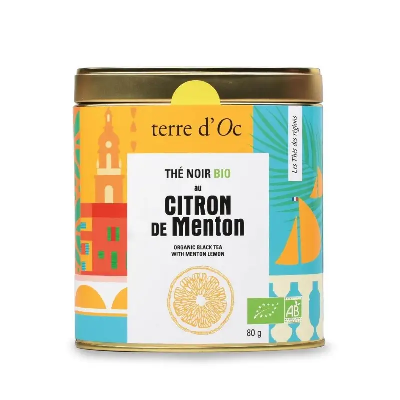 Organic black tea with Menton lemon