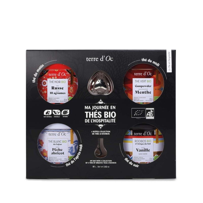 La Via del Te Coffret de Thé à Offrir: Assortiment de 4 Thés en Vrac -  Poids Net 110g : : Epicerie