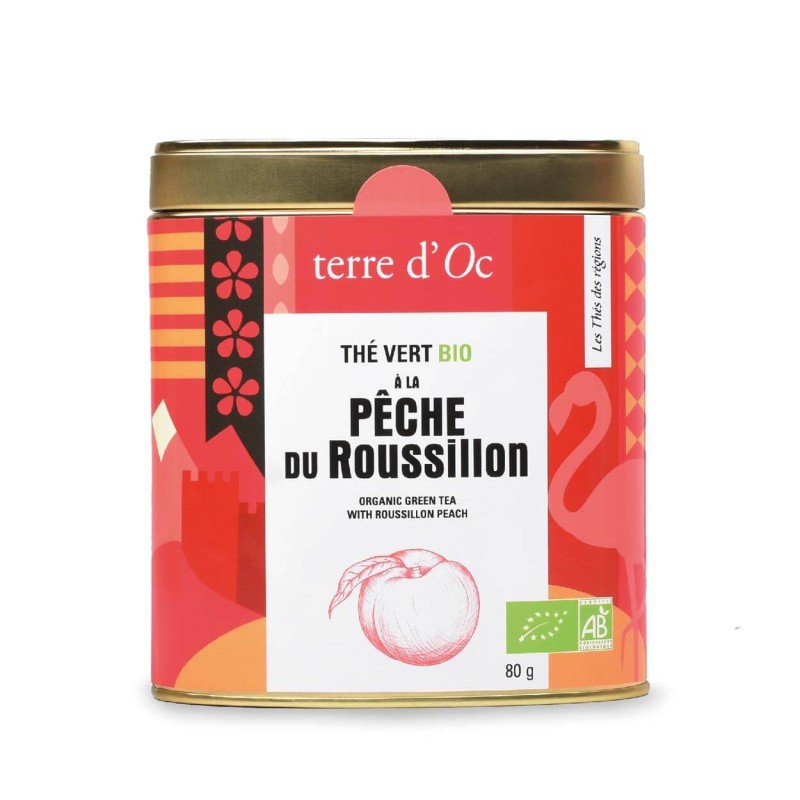 Organic green tea with Roussillon peach
