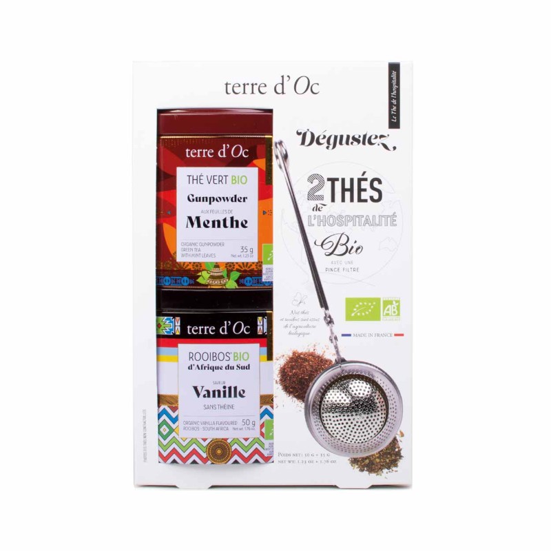 Coffret Thé Menthe et Rooibos avec Infuseur