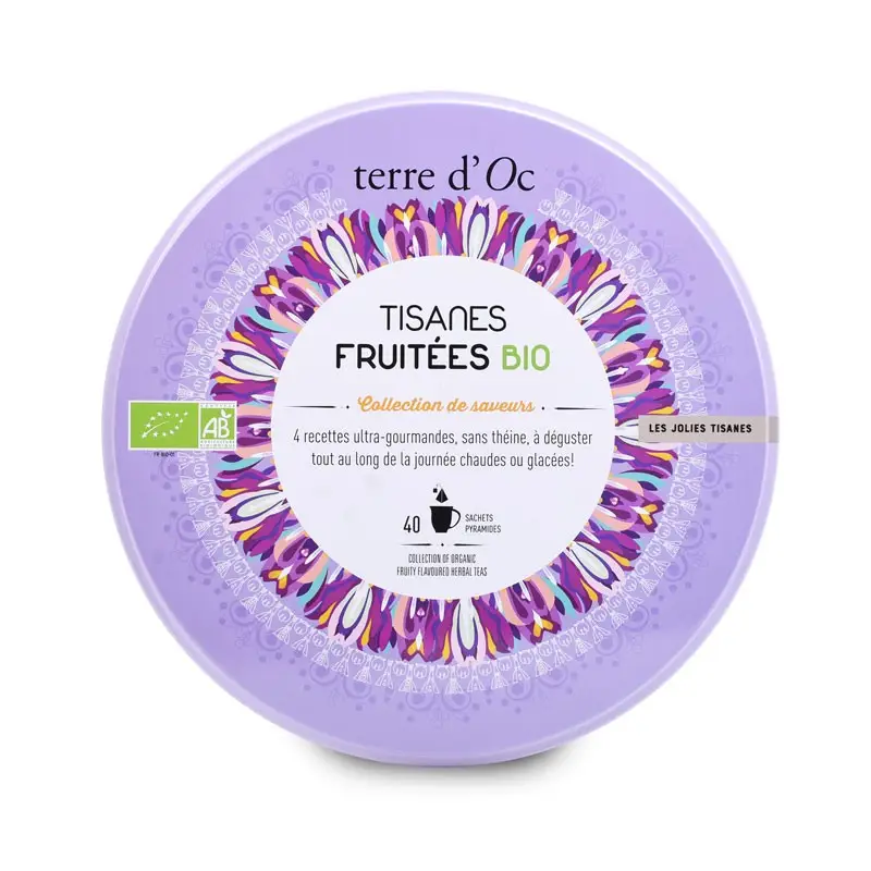 Coffret de jolies tisanes fruitées bio