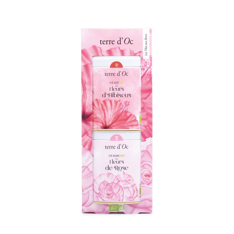 Coffret de thés bio - aux fleurs d'hibiscus & rose