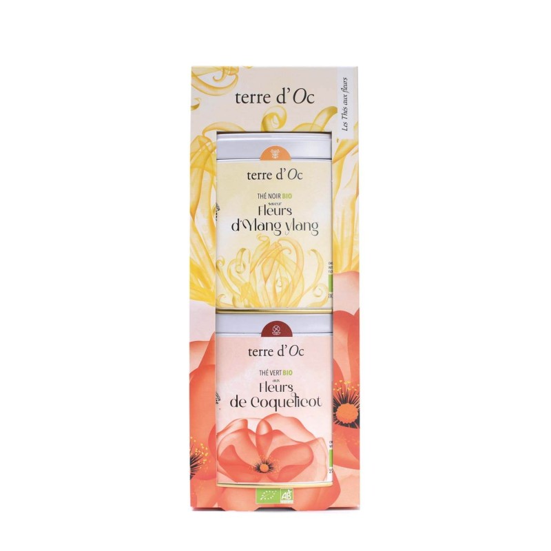 Coffret de thés bio - aux fleurs de coquelicot & ylang ylang