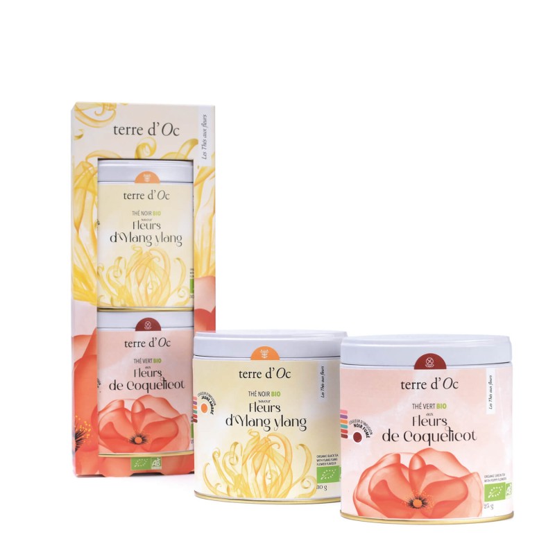 Set organic flower teas