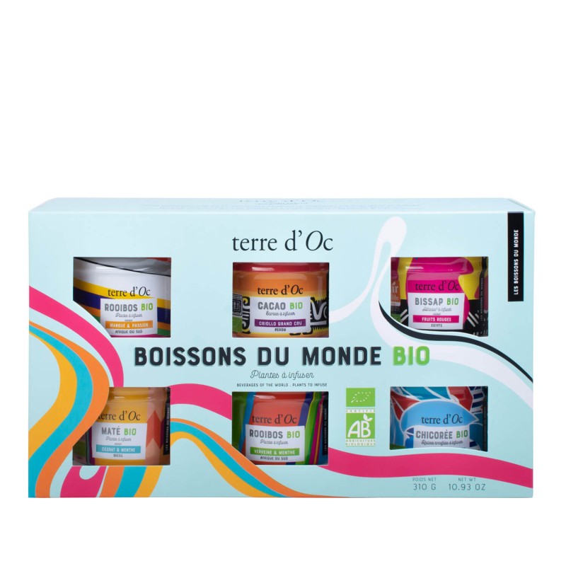 Terre d'Oc Coffret de thés 2 saveurs Rooibos et Menthe