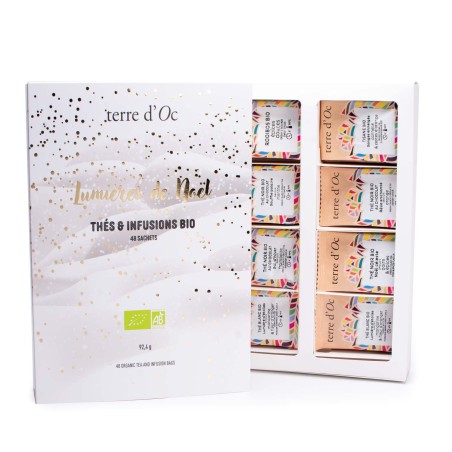 Coffret 8 thés Noël - 48 sachets de thé & roobois bio