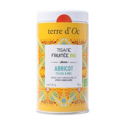 Tisane fruitée bio<span>saveur, abricot, tilleul & miel</span>