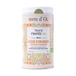 Tisane fruitée bio<span>saveur fleur d’oranger, passiflore, mandarine</span>