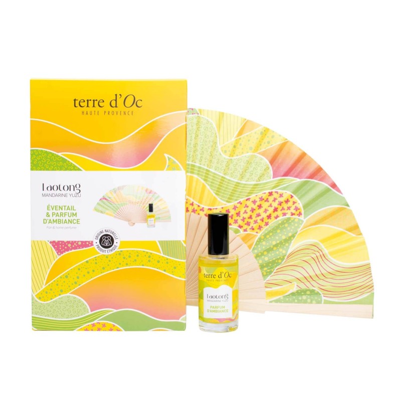 Coffret éventail & parfum d'ambiance<span>LAOTONG Mandarine Yuzu</span>