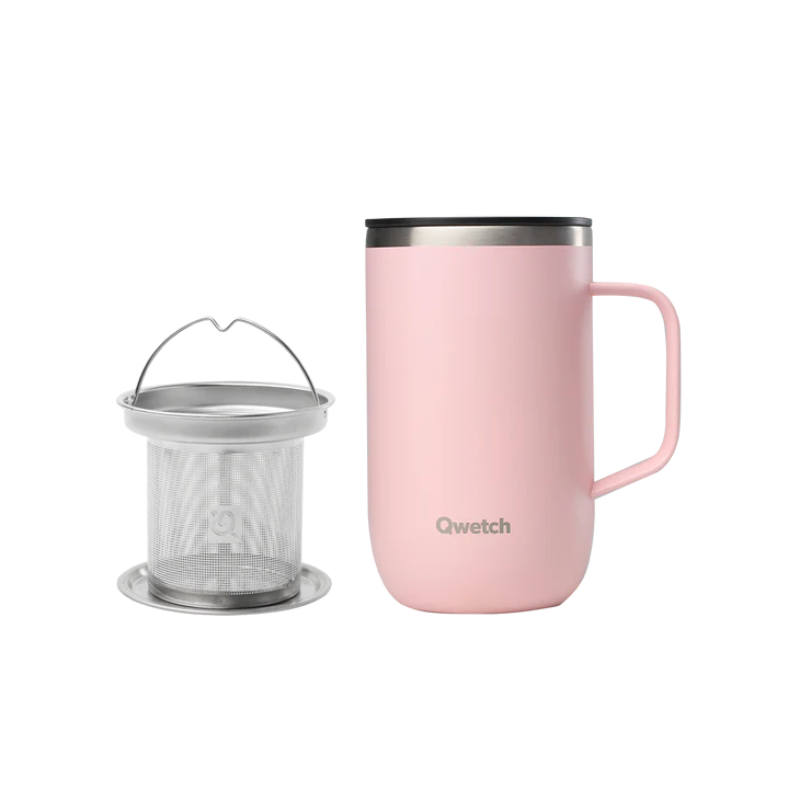 Mug isotherme rose pastel