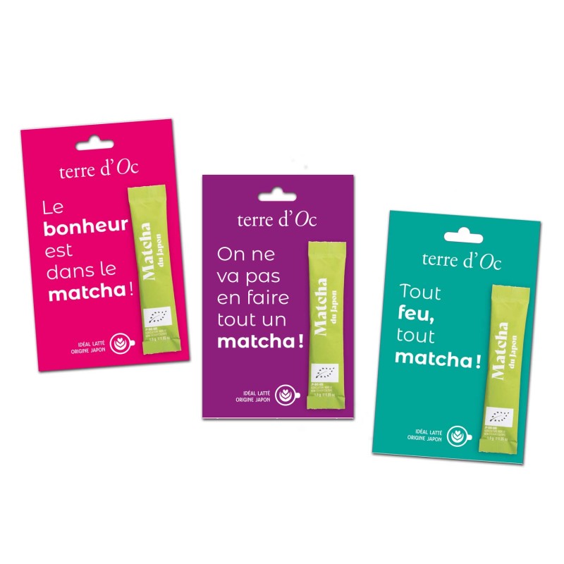 Stick Matcha sur cartonette