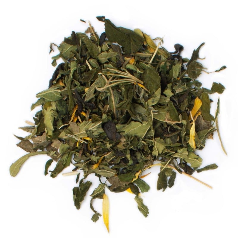 mélange infusion CBD chanvre framboise bio préparée