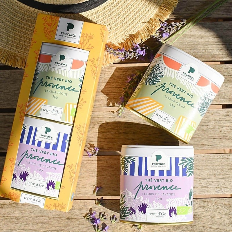 Duo of peach and lavender teas