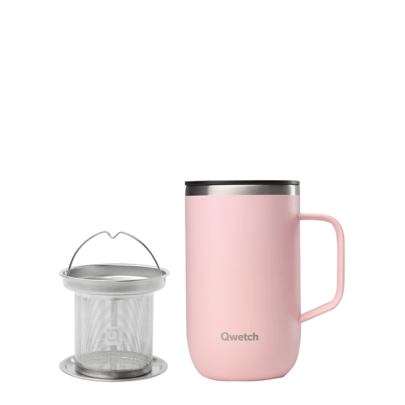 Mug isotherme rose pastel