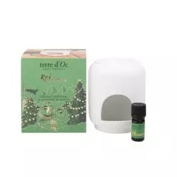 Coffret cadeau Noël brûle-parfum céramique concentré Roi des forêts Terre d'Oc
