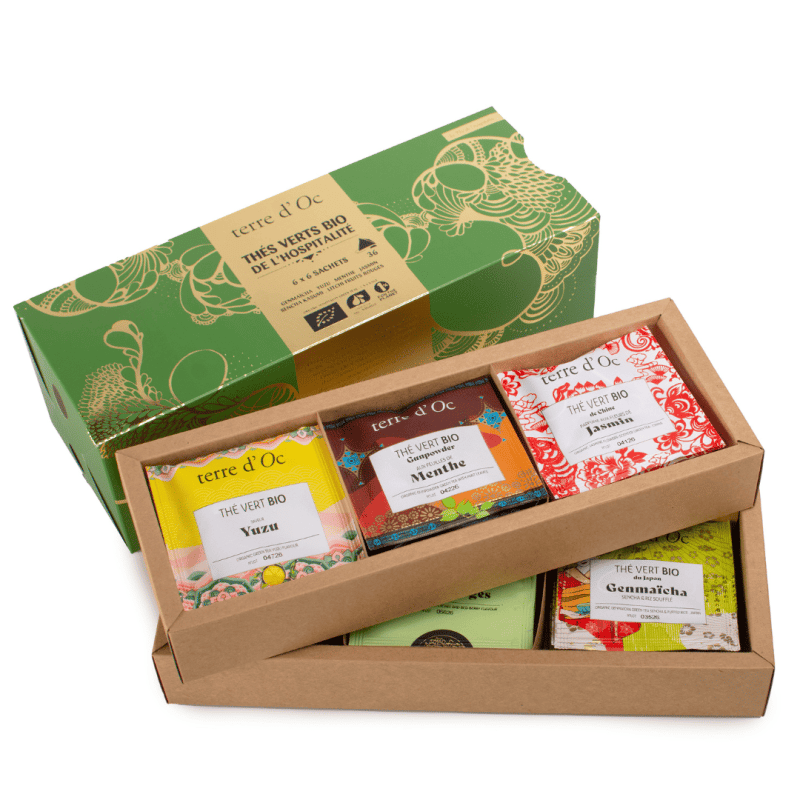 Organic green tea gift set...