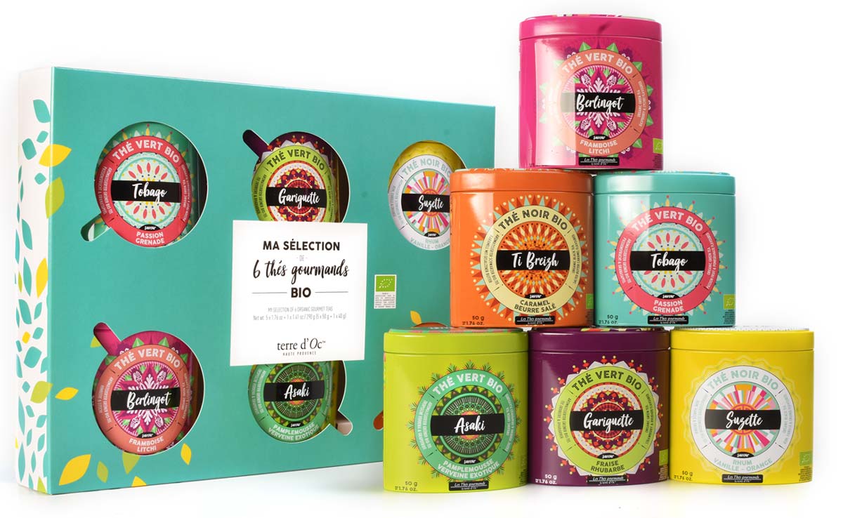 Coffret de thés Noëls du monde : 3 boîtes de thés aromatisés 40 gr