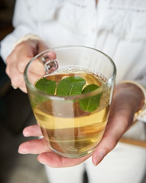 Thé vert MENTHE bio, feuilles de thé en vrac - coupe fine spéciale
