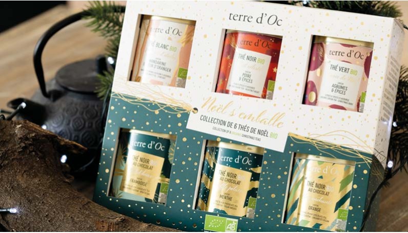 Coffret 6 thés Noël en Vrac : thé noir, vert, blanc